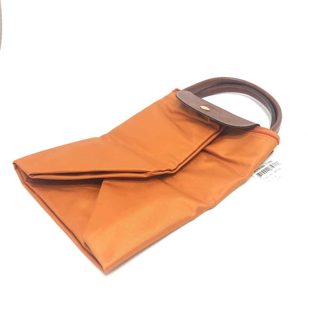 Longchamp le pliage lipat tote beg mini tote beg nilon wanita oren