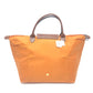 Longchamp le pliage lipat tote beg mini tote beg nilon wanita oren