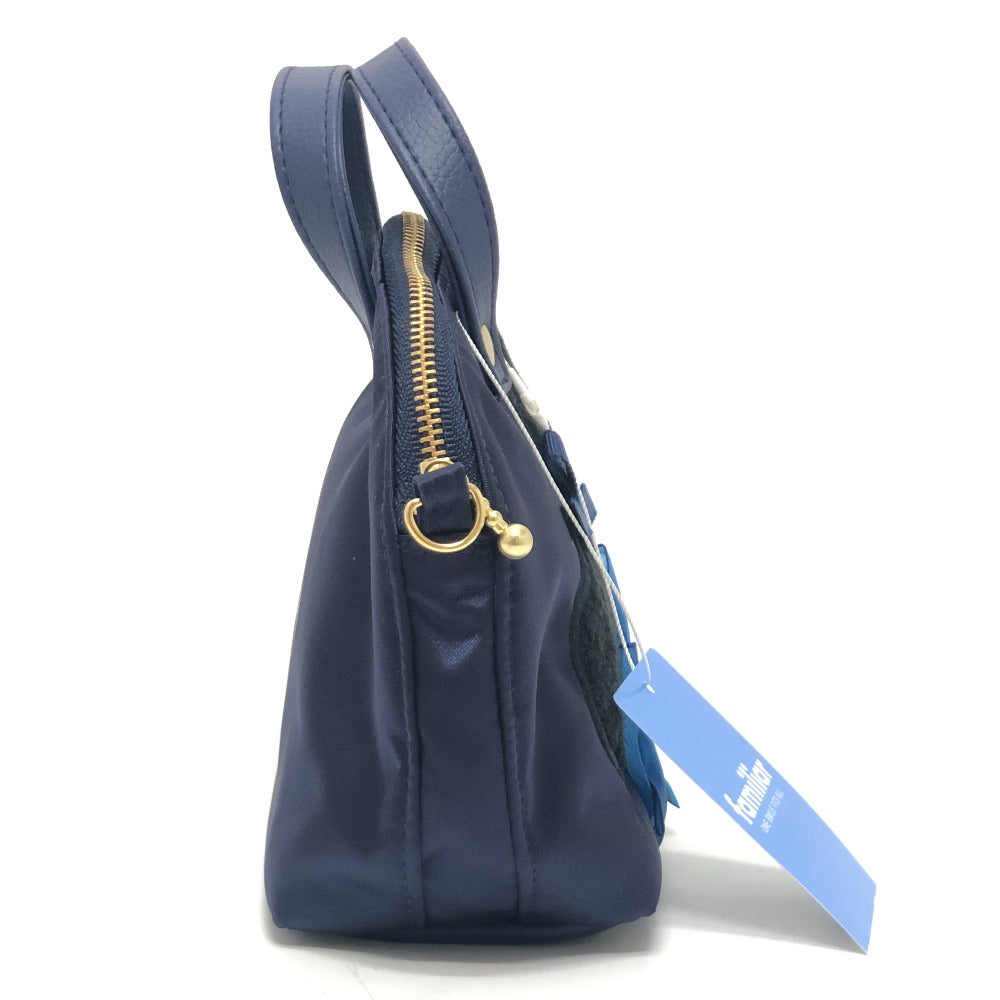 familia Bibiy x Familia Bivy collaboration mini bag poodle ribbon Hand Bag Canvas blue Used
