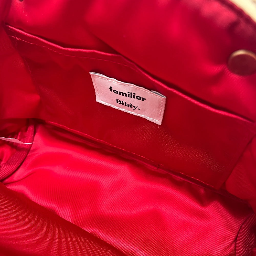 familia Bibiy x Familia Bibiy. x familiar collaboration mini bag Mini bag with poodle and ribbon design. Hand Bag Canvas White Used
