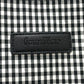familia Gingham check Mini Tote Bag with Apple Charm Hand Bag cotton Black/White Used