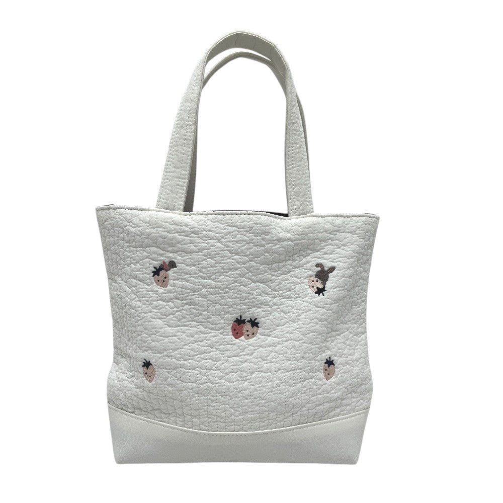 familia MOVE Pionunnal Collaboration Strawberry Rabbit Bag Mini Tote Bag cotton White Used