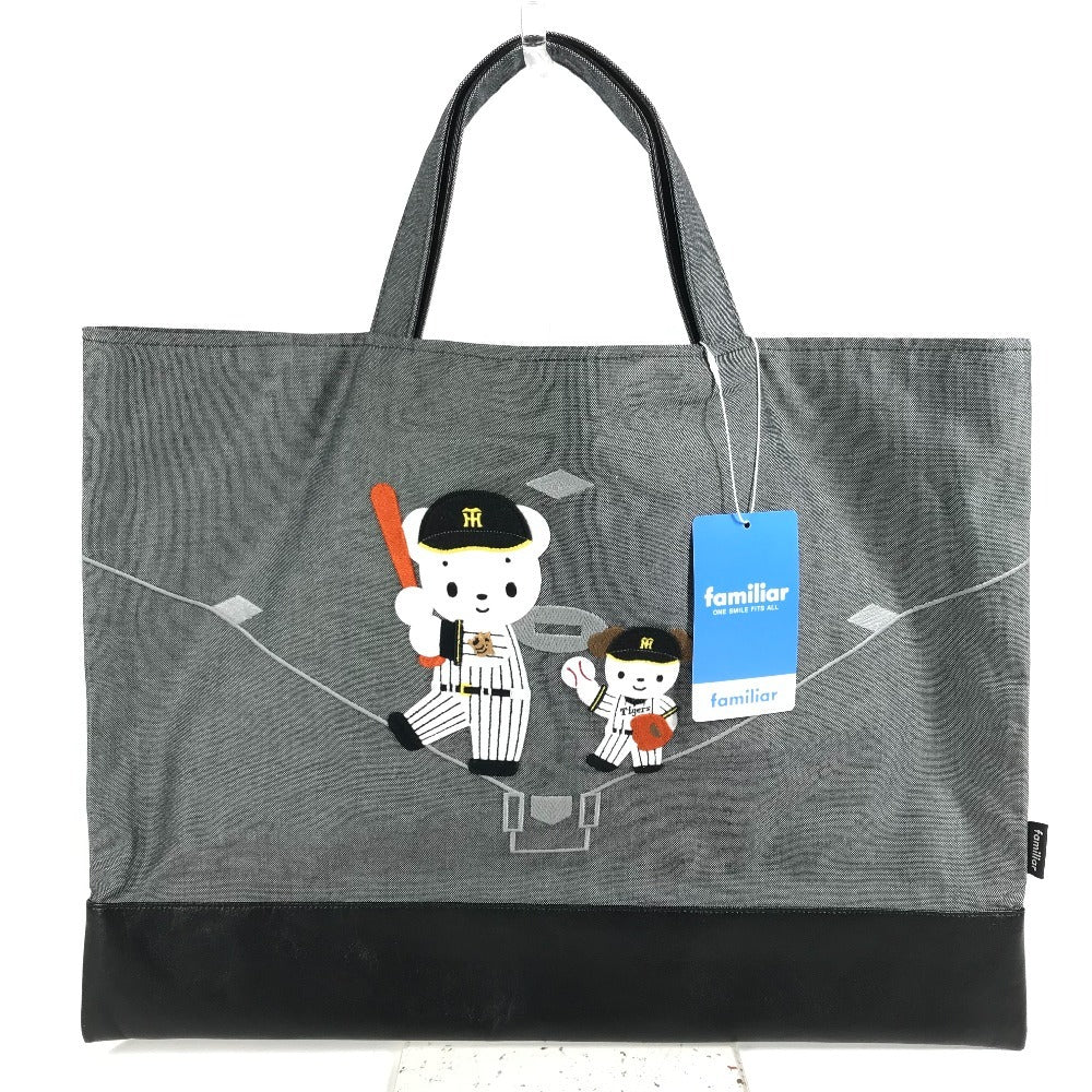 familia 770448 Hanshin Tigers Collaboration, Part 3 Denim bag Shoulder bag, handbag Tote Bag cotton Black Black Used