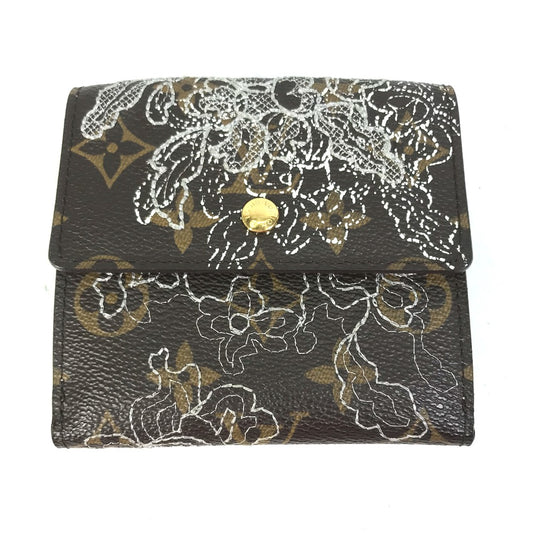 LOUIS VUITTON M95396 Monogram Dantiel Portefeuille Elise Tri-fold Wallet in Monogram Canvas, Women's, Brown
