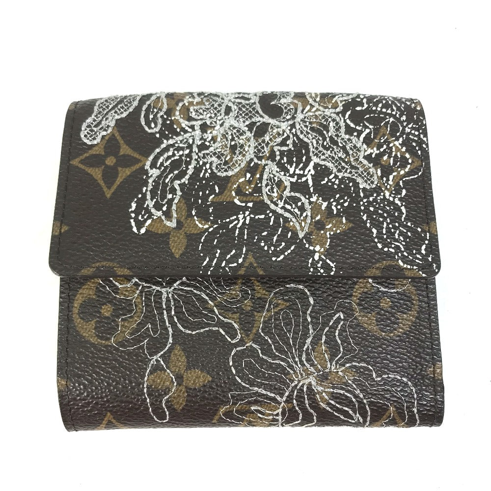 LOUIS VUITTON M95396 Monogram Dantiel Portefeuille Elise Tri-fold Wallet in Monogram Canvas, Women's, Brown