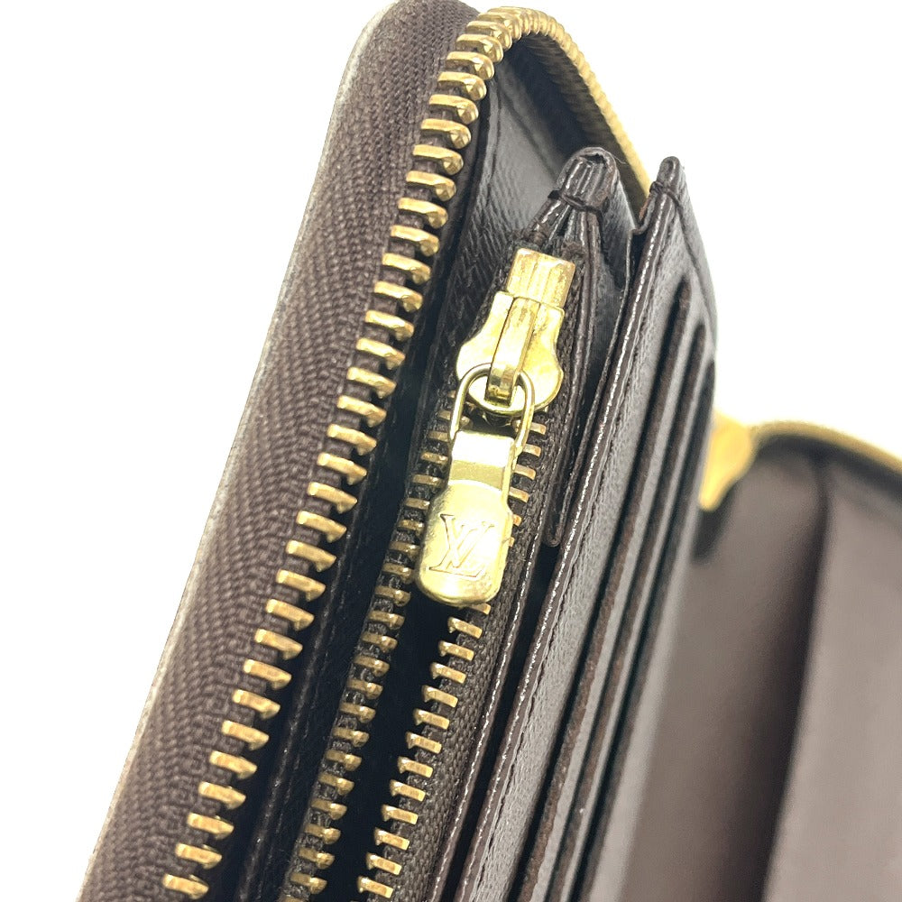 LOUIS VUITTON N60003 ジッピーオーガナイザー ラウンド 長財布 ラウンドジップ 長財布 ダミエキャンバス レディース エベヌ ブラウン