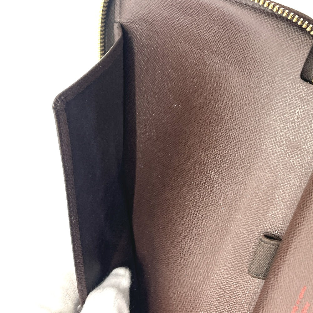 LOUIS VUITTON N60003 ジッピーオーガナイザー ラウンド 長財布 ラウンドジップ 長財布 ダミエキャンバス レディース エベヌ ブラウン