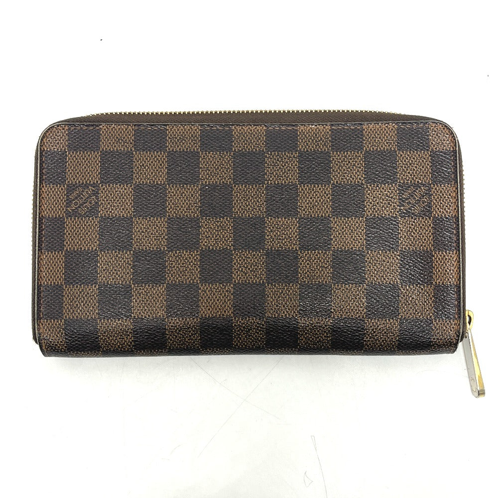 LOUIS VUITTON N60003 ジッピーオーガナイザー ラウンド 長財布 ラウンドジップ 長財布 ダミエキャンバス レディース エベヌ ブラウン