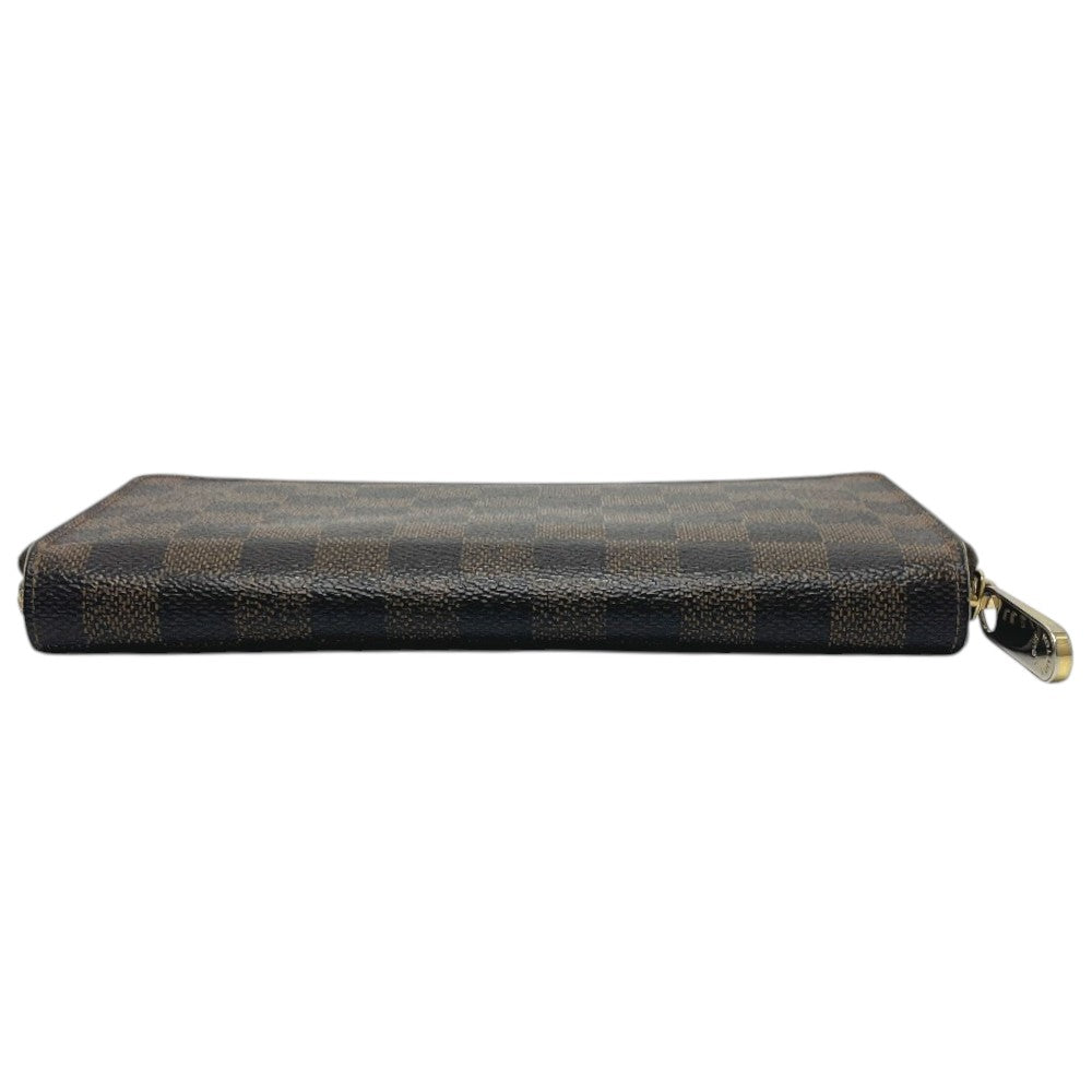 LOUIS VUITTON N60003 ジッピーオーガナイザー ラウンド 長財布 ラウンドジップ 長財布 ダミエキャンバス レディース エベヌ ブラウン