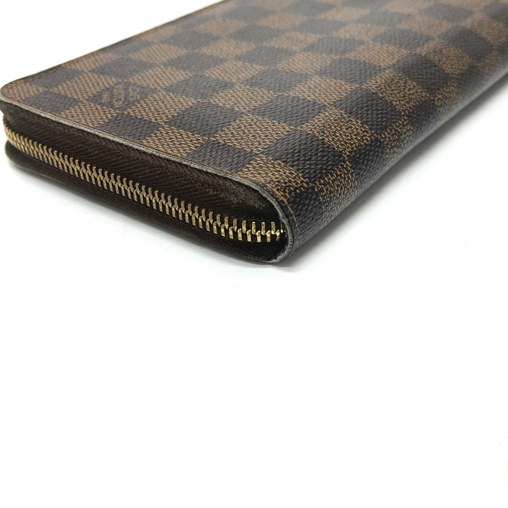 LOUIS VUITTON N60003 ジッピーオーガナイザー ラウンド 長財布 ラウンドジップ 長財布 ダミエキャンバス レディース エベヌ ブラウン