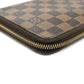 LOUIS VUITTON N60003 ジッピーオーガナイザー ラウンド 長財布 ラウンドジップ 長財布 ダミエキャンバス レディース エベヌ ブラウン