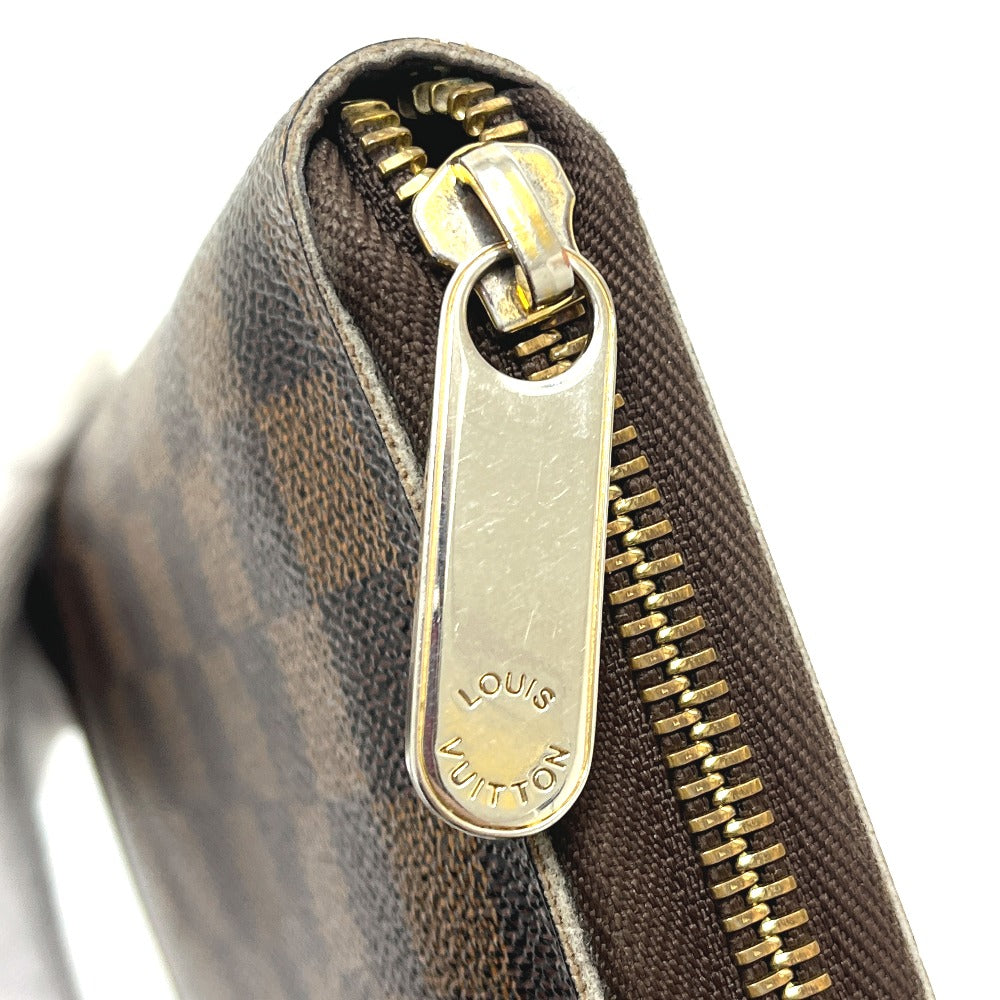 LOUIS VUITTON N60003 ジッピーオーガナイザー ラウンド 長財布 ラウンドジップ 長財布 ダミエキャンバス レディース エベヌ ブラウン