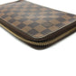 LOUIS VUITTON N60003 ジッピーオーガナイザー ラウンド 長財布 ラウンドジップ 長財布 ダミエキャンバス レディース エベヌ ブラウン