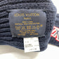 LOUIS VUITTON MP2866 LV Logo Echarpe LV Cable Wool Scarf, Unisex, Navy
