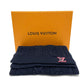 LOUIS VUITTON MP2866 LV Logo Echarpe LV Cable Wool Scarf, Unisex, Navy