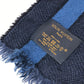 LOUIS VUITTON M70338 Echarpe Messager Fringe Wool Scarf Men's Navy
