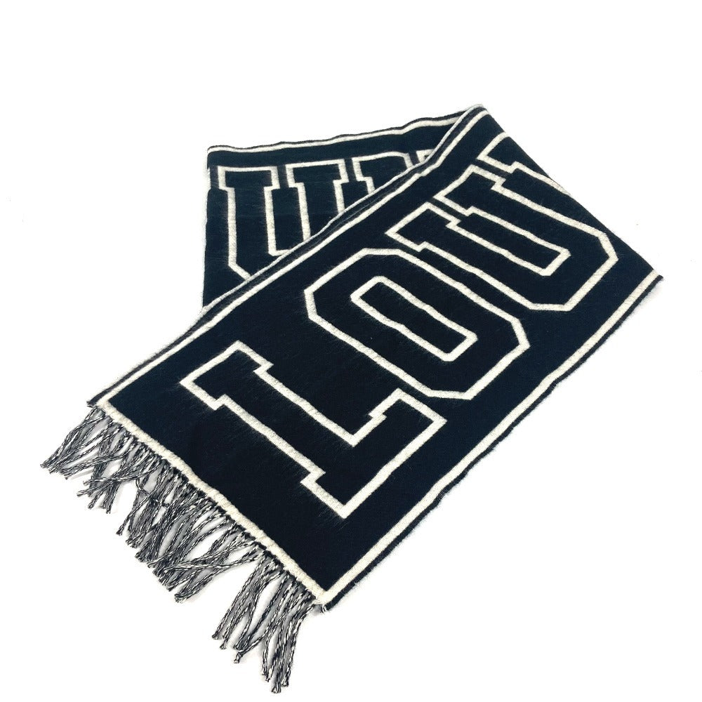 LOUIS VUITTON M71317 エシャルプ・シティールイ フリンジ バイカラー マフラー ウール/カシミヤ ユニセックス ブラック - brandshop-reference