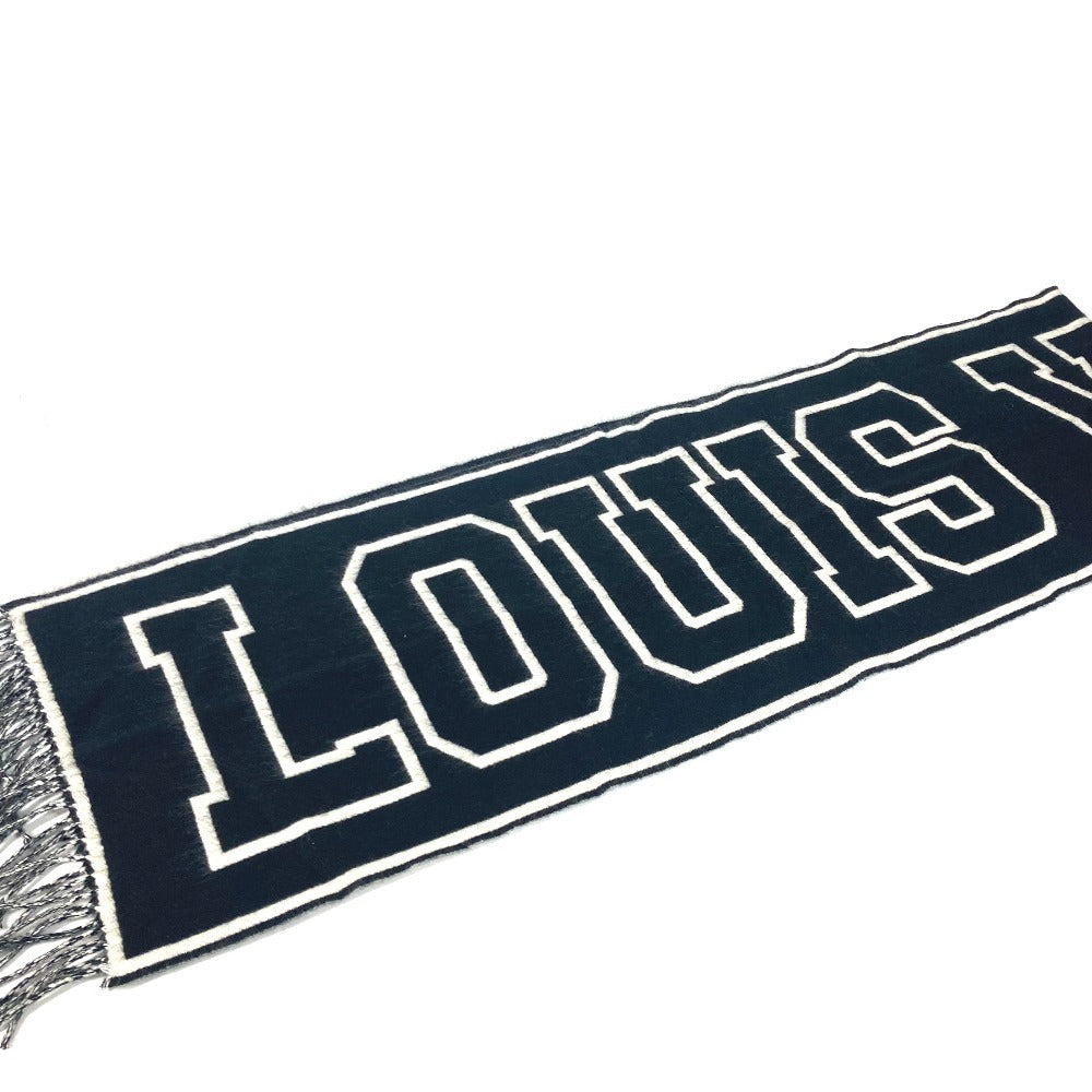 LOUIS VUITTON M71317 エシャルプ・シティールイ フリンジ バイカラー マフラー ウール/カシミヤ ユニセックス ブラック - brandshop-reference