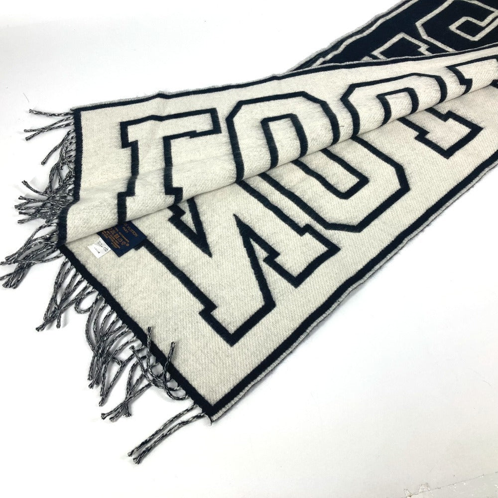 LOUIS VUITTON M71317 エシャルプ・シティールイ フリンジ バイカラー マフラー ウール/カシミヤ ユニセックス ブラック - brandshop-reference