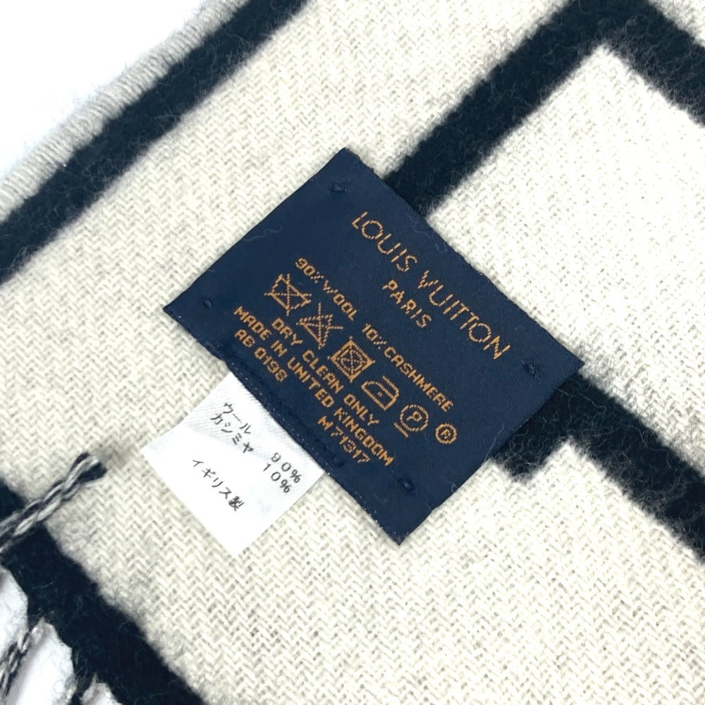 LOUIS VUITTON M71317 エシャルプ・シティールイ フリンジ バイカラー マフラー ウール/カシミヤ ユニセックス ブラック - brandshop-reference
