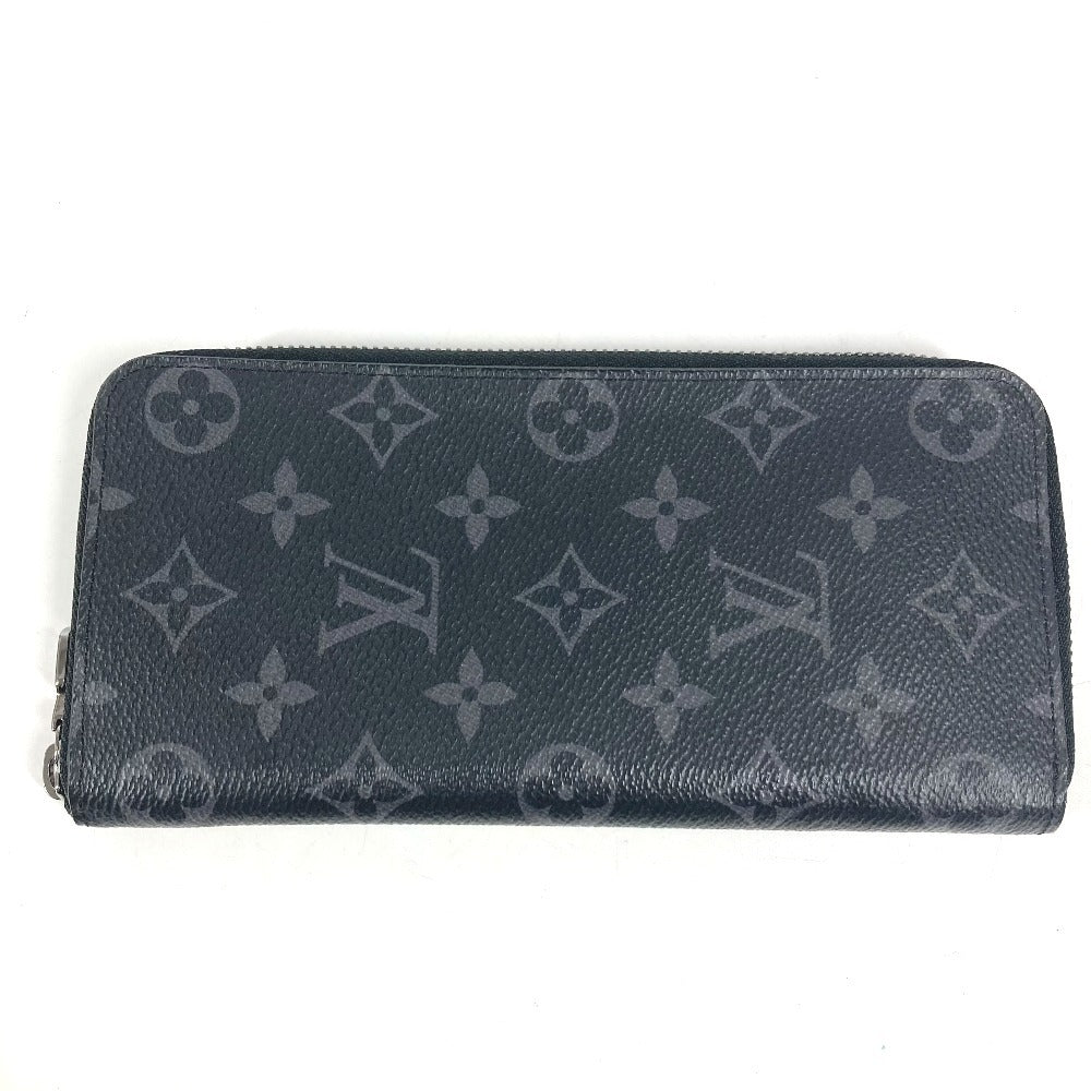 LOUIS VUITTON M62295 Monogram Eclipse Zippy Wallet Vertical Long Wallet Round Zipper Long Wallet Monogram Eclipse Canvas Men's Black
