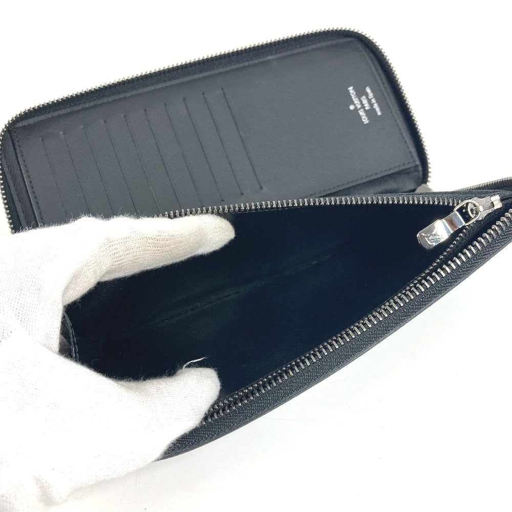 LOUIS VUITTON M62295 Monogram Eclipse Zippy Wallet Vertical Long Wallet Round Zipper Long Wallet Monogram Eclipse Canvas Men's Black