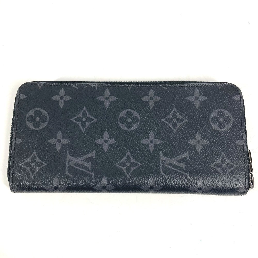 LOUIS VUITTON M62295 Monogram Eclipse Zippy Wallet Vertical Long Wallet Round Zipper Long Wallet Monogram Eclipse Canvas Men's Black