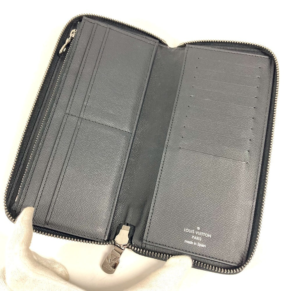 LOUIS VUITTON M62295 Monogram Eclipse Zippy Wallet Vertical Long Wallet Round Zipper Long Wallet Monogram Eclipse Canvas Men's Black