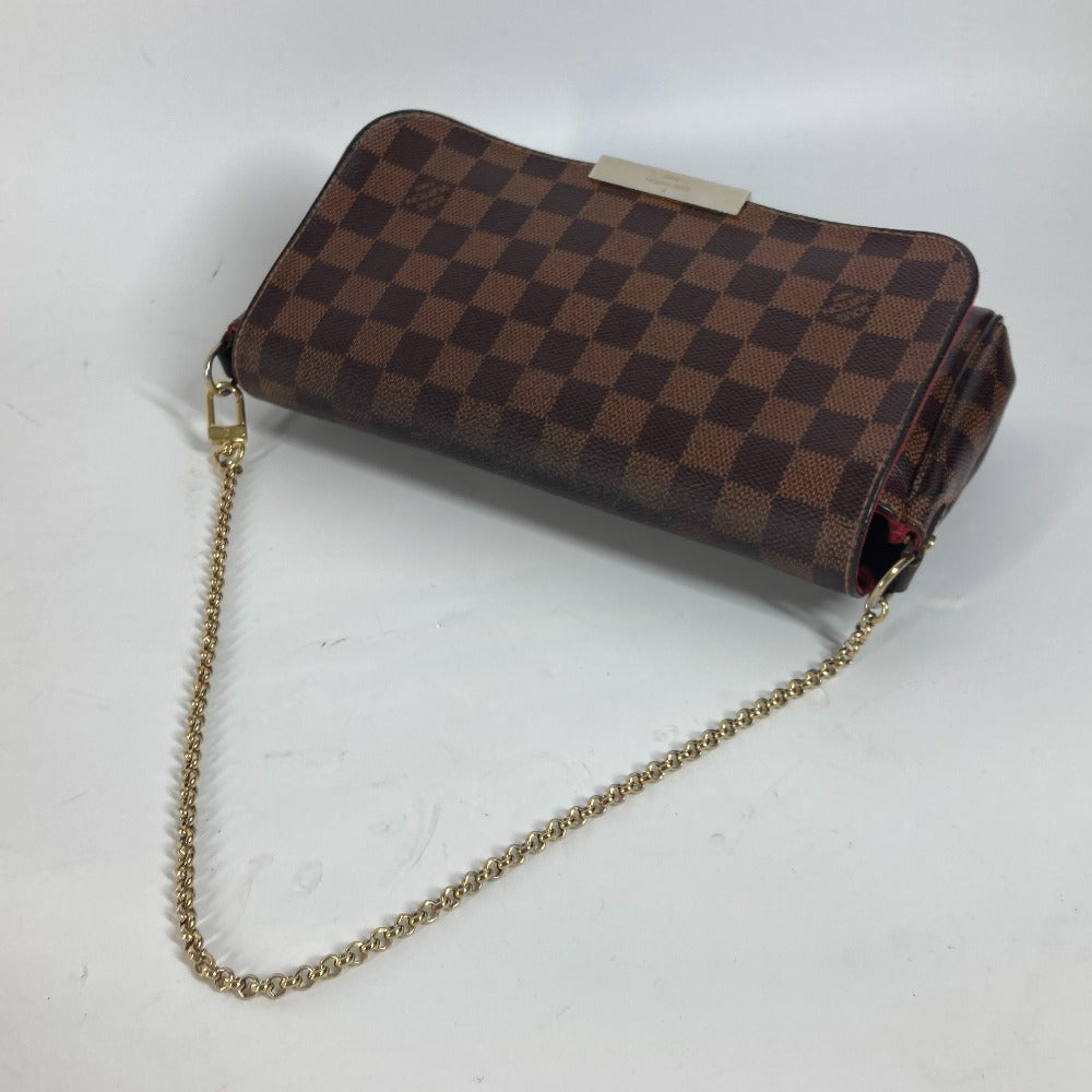 LOUIS VUITTON N41276 ダミエ フェイボリットPM 斜め掛け カバン クラッチバッグ アクセサリーポーチ ストラップ2本 ショルダーバッグ ダミエキャンバス レディース