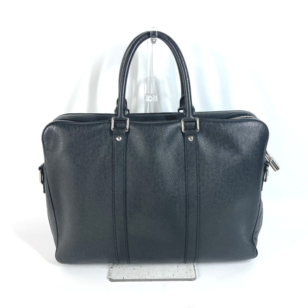 LOUIS VUITTON M33412 Taiga PDV Porte-Document Voyage PM Business Bag, Handbag, Taiga Leather, Men's, Ardoise, Black