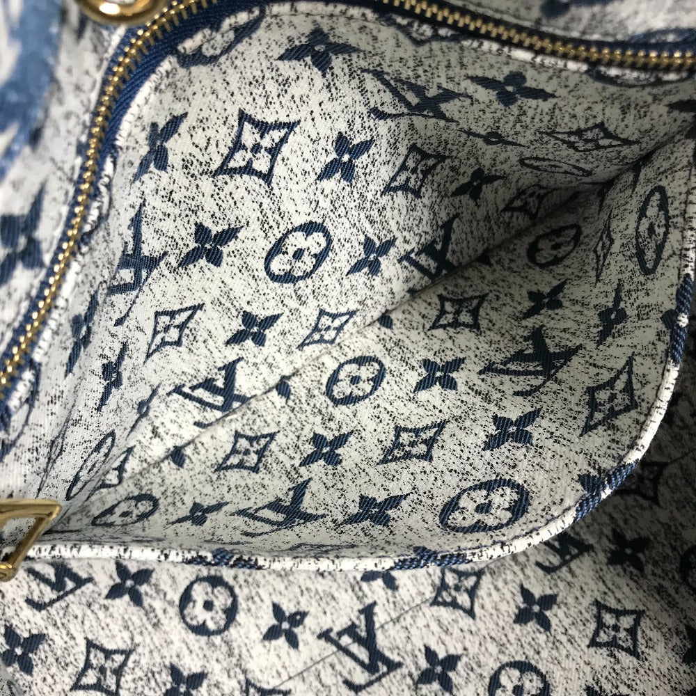 LOUIS VUITTON M59608 モノグラムデニム ジャガード オンザゴー MM 2WAYバッグ カバン トートバッグ ショルダーバッグ モノグラムデニムキャンバス レディース マリーヌ ブルー