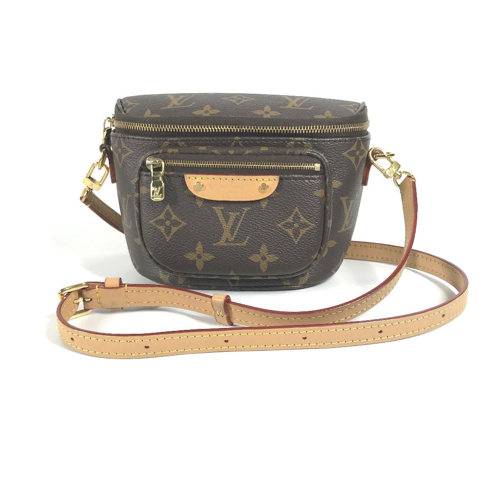 LOUIS VUITTON M82335 モノグラム ミニ バムバッグ ショルダーバッグ カバン 斜め掛け ポシェット ポーチ ボディバッグ モノグラムキャンバス レディース ブラウン