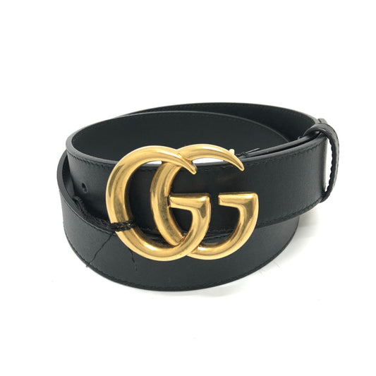 GUCCI 414516 GGマーモント ダブルG GG バックル ファッション小物 ベルト レザー メンズ