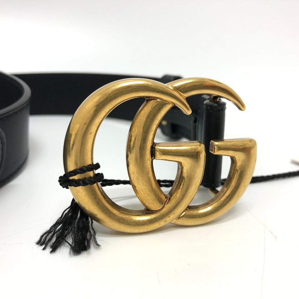 GUCCI 414516 GGマーモント ダブルG GG バックル ファッション小物 ベルト レザー メンズ