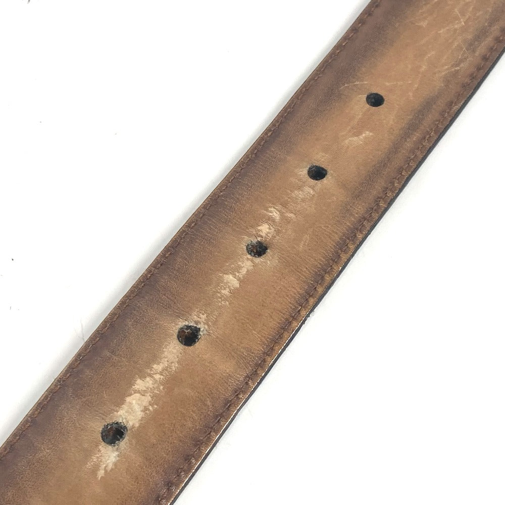 Berluti リバーシブル カリグラフィ ロゴ アクセサリー ベルト レザー メンズ ベージュ - brandshop-reference