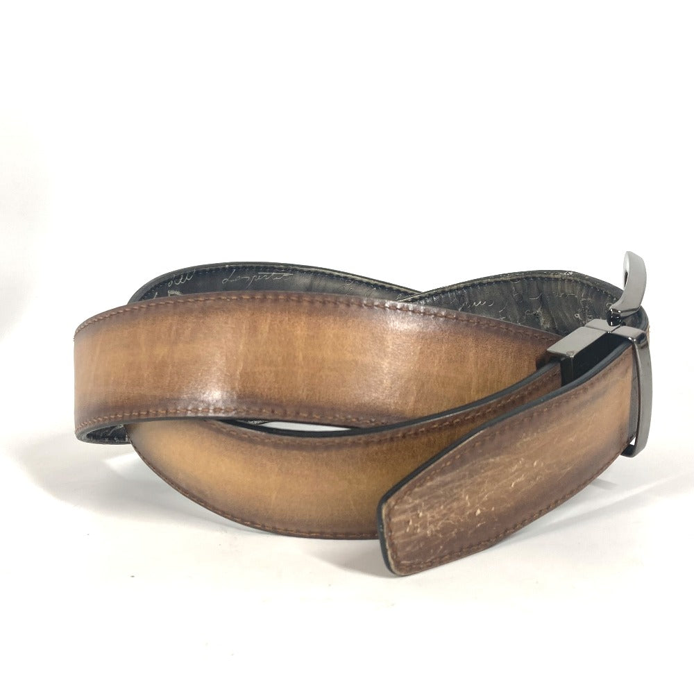 Berluti リバーシブル カリグラフィ ロゴ アクセサリー ベルト レザー メンズ ベージュ - brandshop-reference