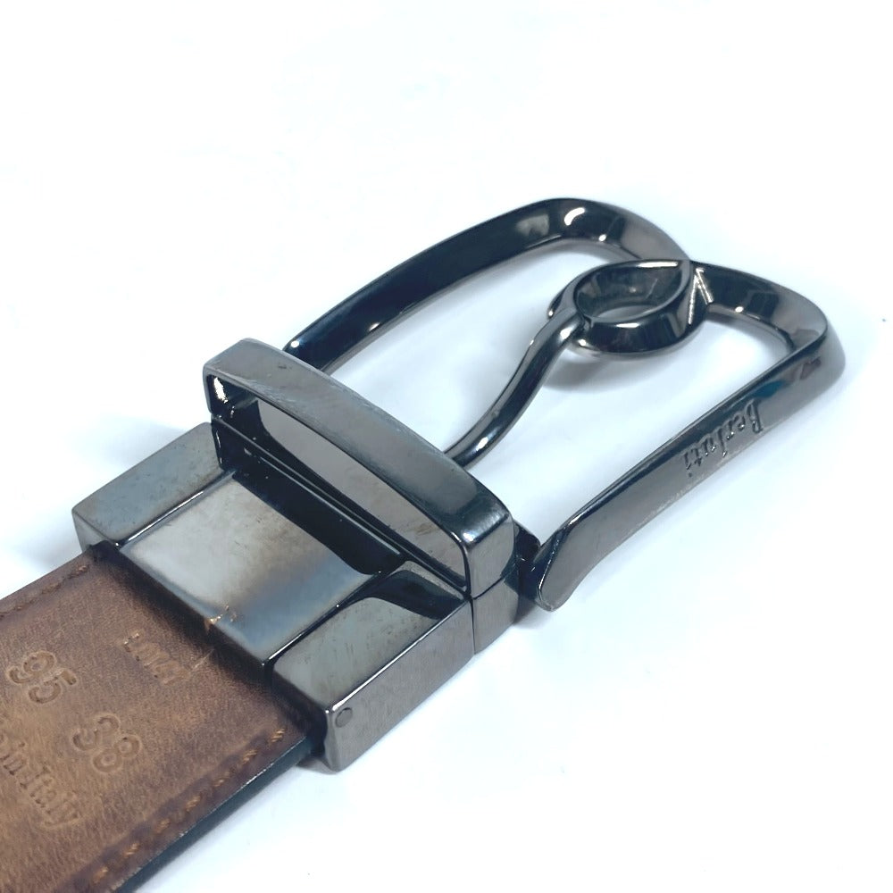 Berluti リバーシブル カリグラフィ ロゴ アクセサリー ベルト レザー メンズ ベージュ - brandshop-reference
