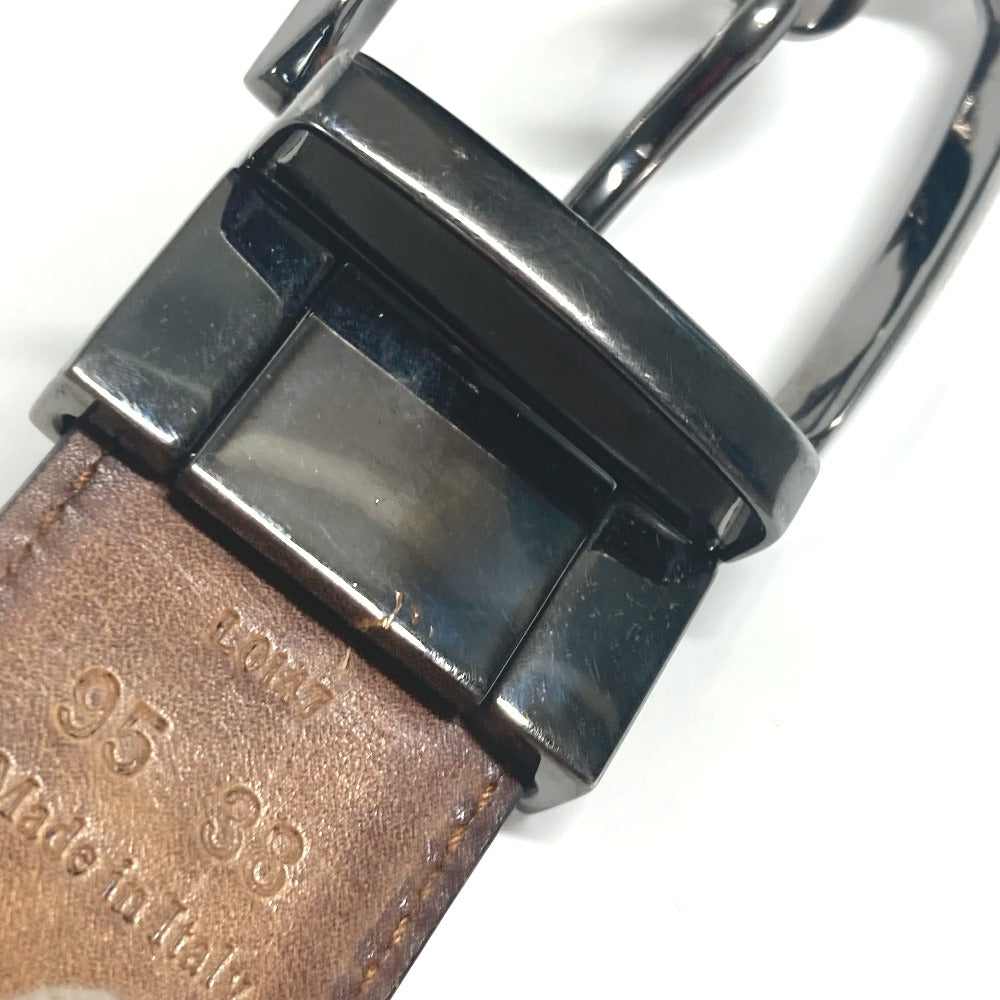 Berluti リバーシブル カリグラフィ ロゴ アクセサリー ベルト レザー メンズ ベージュ - brandshop-reference