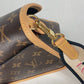 LOUIS VUITTON M45985 モノグラム ディアヌ NM PM カバン ポシェット 斜め掛け フラップ ショルダーバッグ モノグラムキャンバス レディース ノワール ブラウン