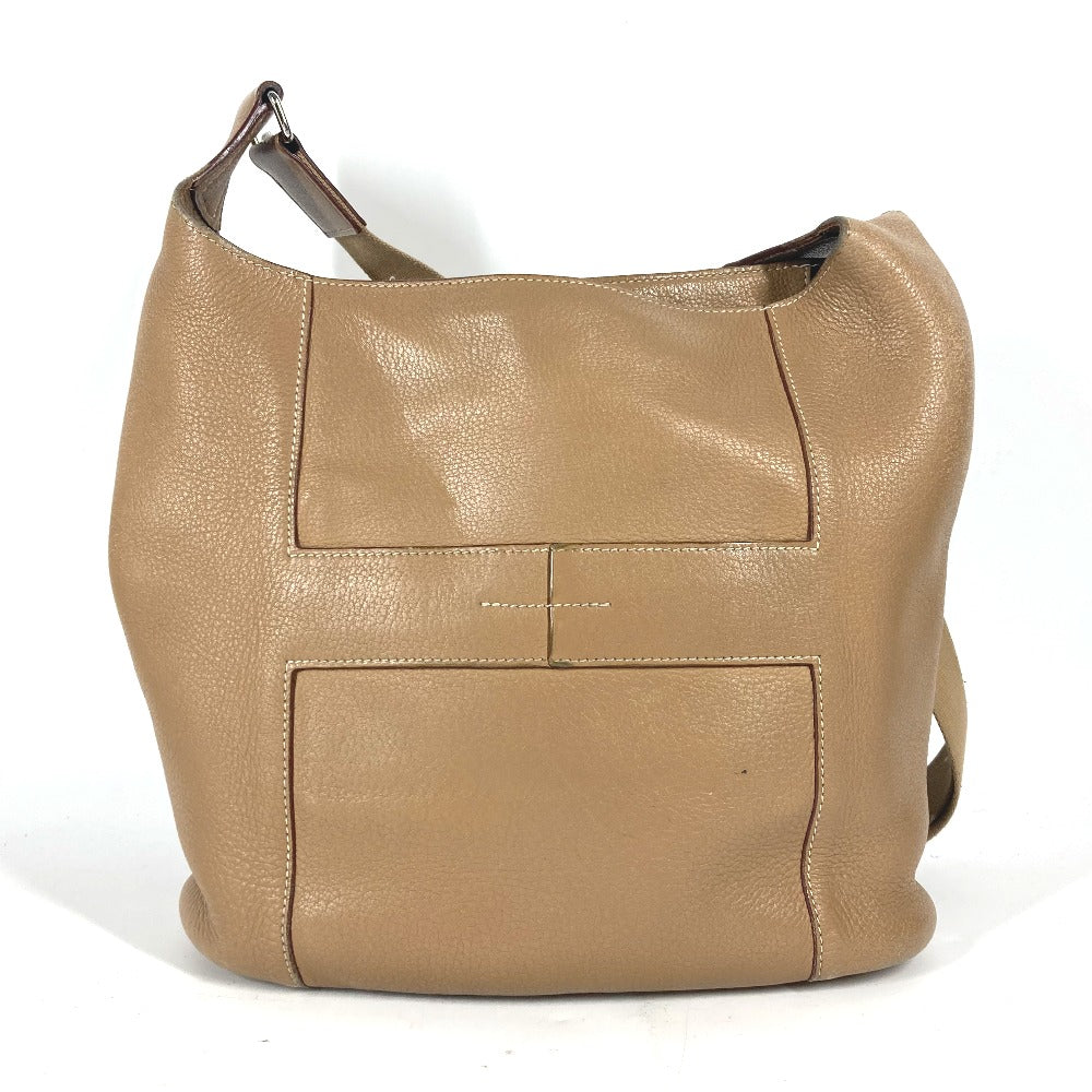 HERMES グッドニュースPM カバン 斜め掛け ショルダーバッグ レザー レディース ベージュ - brandshop-reference