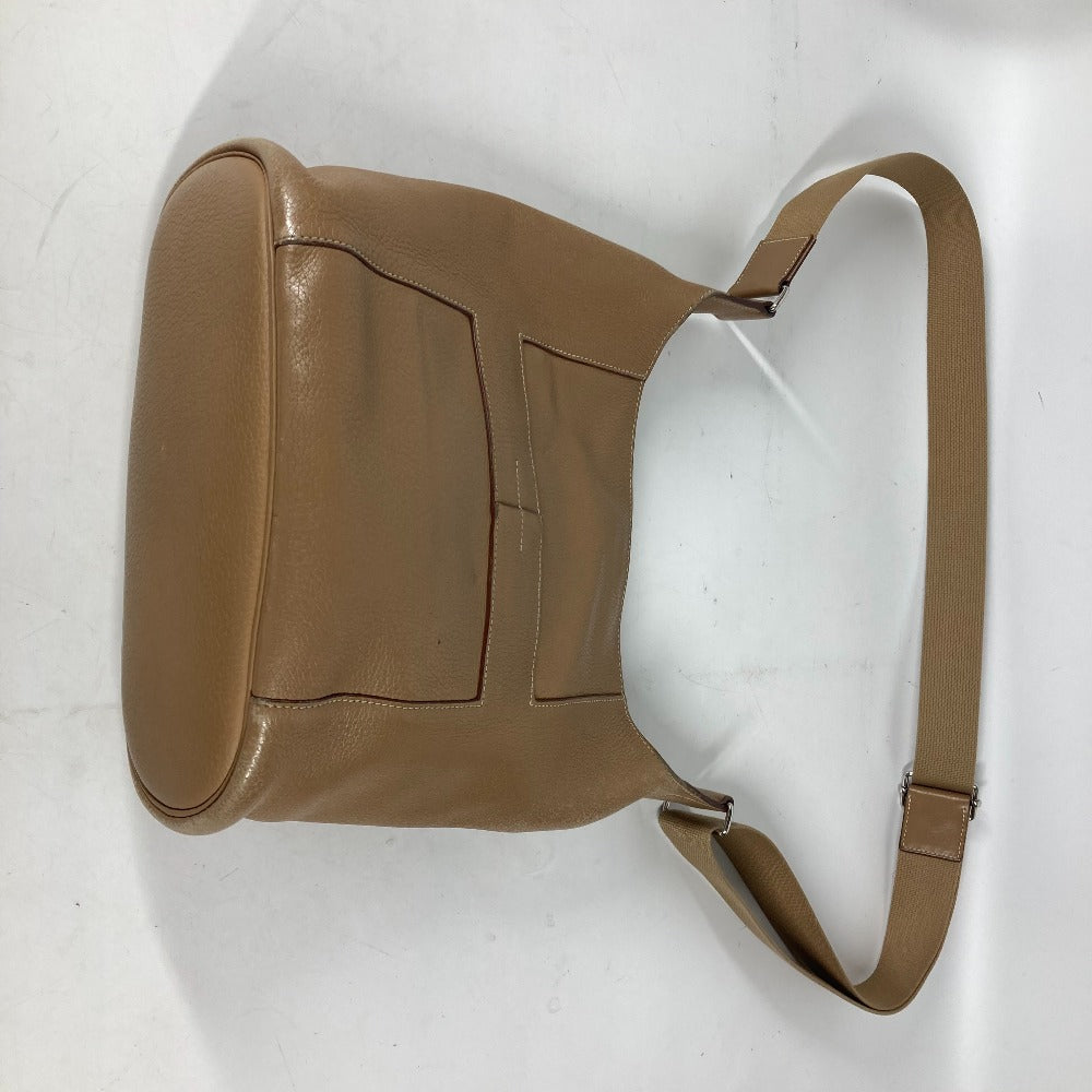 HERMES グッドニュースPM カバン 斜め掛け ショルダーバッグ レザー レディース ベージュ - brandshop-reference