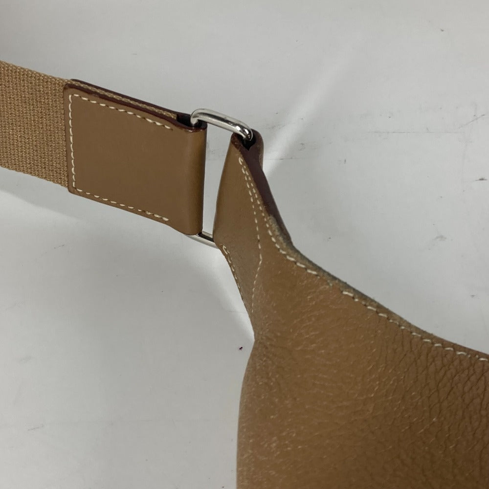 HERMES グッドニュースPM カバン 斜め掛け ショルダーバッグ レザー レディース ベージュ - brandshop-reference