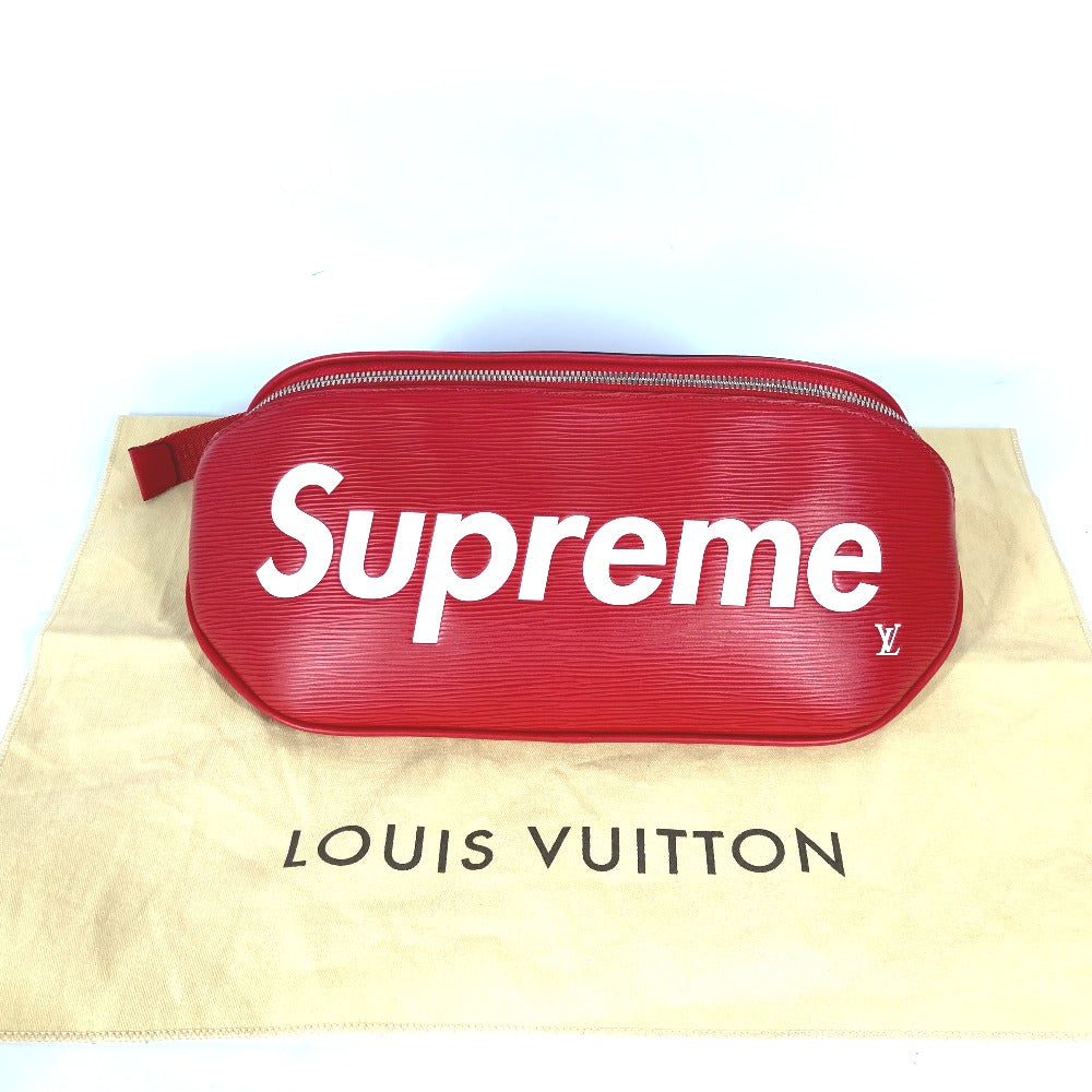 LOUIS VUITTON M53418 シュプリーム supreme エピ バムバッグ カバン ウエストポーチ  ボディバッグ エピレザー メンズ レッド