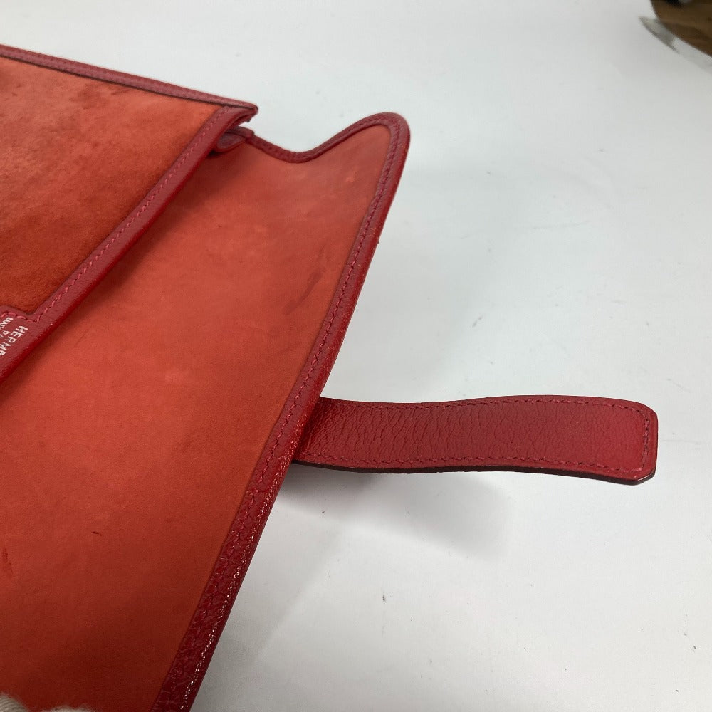 HERMES カバン Hロゴ ジジェ エラン  セカンドバッグ カバン クラッチバッグ レザー レディース レッド - brandshop-reference