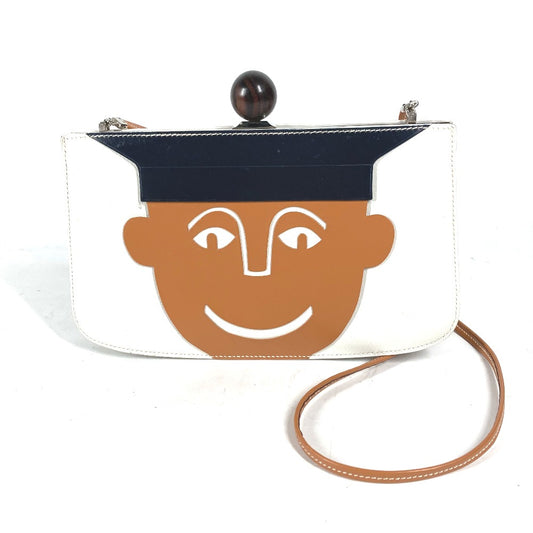 HERMES サックアマリース カバン ポシェット 斜めかけ ショルダーバッグ レザー レディース ホワイト - brandshop-reference