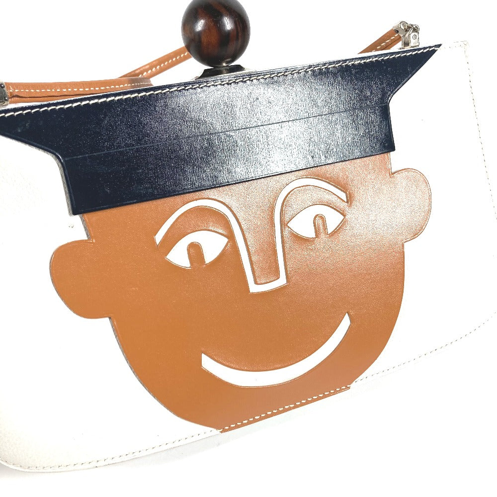 HERMES サックアマリース カバン ポシェット 斜めかけ ショルダーバッグ レザー レディース ホワイト - brandshop-reference