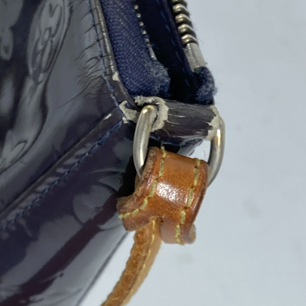 LOUIS VUITTON M91332 モノグラムヴェルニ マロリースクエア 肩掛け ハンドバッグ カバン アクセサリーポーチ ショルダーバッグ モノグラムヴェルニ レディース アンディゴ ブルー ブルー