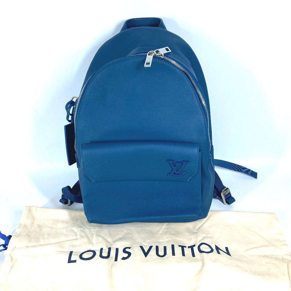 LOUIS VUITTON M23735 LV アエログラム テイクオフ・バックパック カバン バックパック リュックサック レザー ユニセックス  ブルー アトランティック ブルー