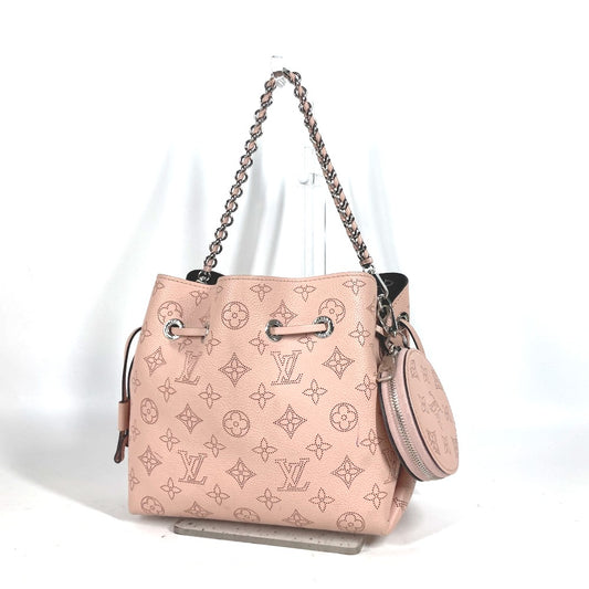 LOUIS VUITTON M23195 モノグラムマヒナ ベア 肩掛け 巾着 チェーンバッグ カバン コインケース付き ハンドバッグ ショルダーバッグ モノグラムマヒナレザー レディース ローズジャスミン ピンク