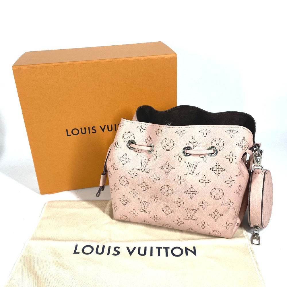 LOUIS VUITTON M23195 モノグラムマヒナ ベア 肩掛け 巾着 チェーンバッグ カバン コインケース付き ハンドバッグ ショルダーバッグ モノグラムマヒナレザー レディース ローズジャスミン ピンク